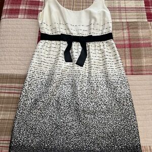 Elegant Black and White Sleeveless Dress